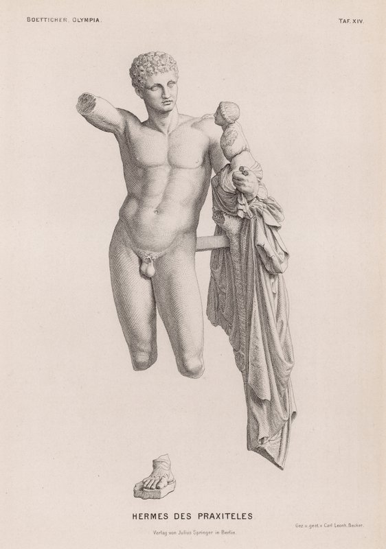 Hermes ve Bebek Dionysos, Olympia, Yunanistan