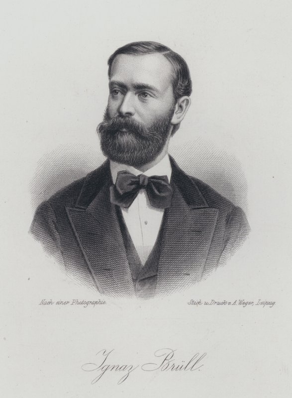 Ignaz Brull, Moravya doğumlu Avusturyalı piyanist ve besteci (gravür) by German School