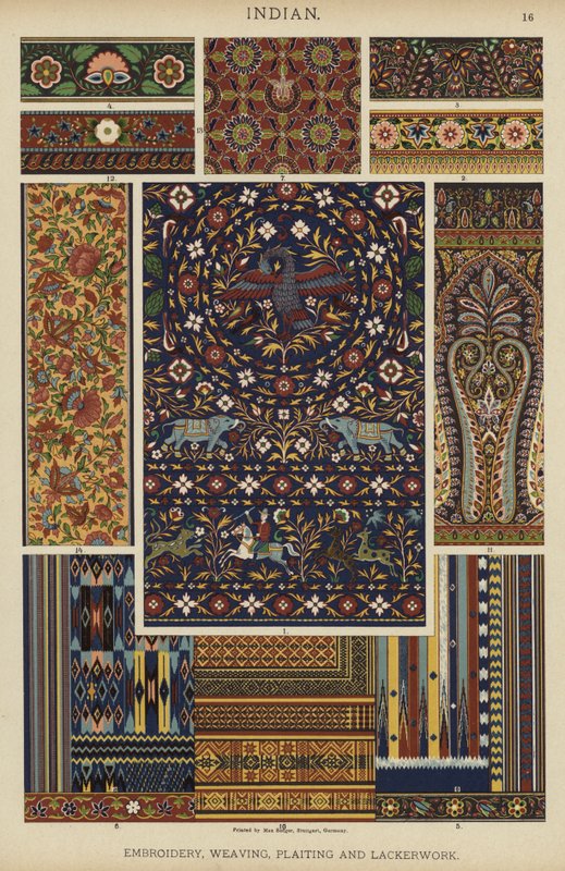 Hint, Nakış, Dokuma, Örme ve Lacivert (renkli lito) by German School