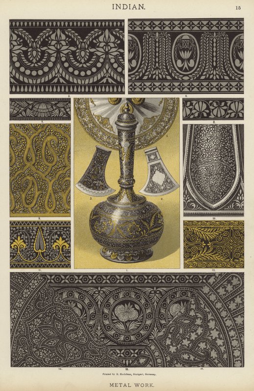 Hint, Metal İşleri (renkli taş) by German School