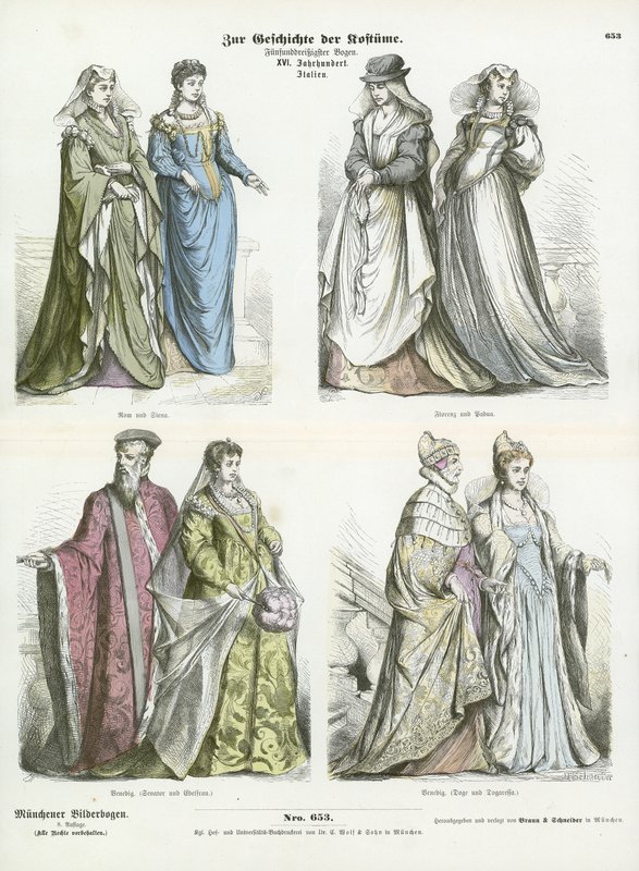 İtalyan kostümleri, 16. yüzyıl by German School