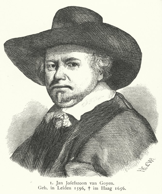 Jan van Goyen, Hollanda Altın Çağı ressamı (gravür) by German School