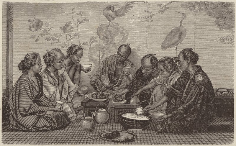 Japon yemeği (gravür) by German School