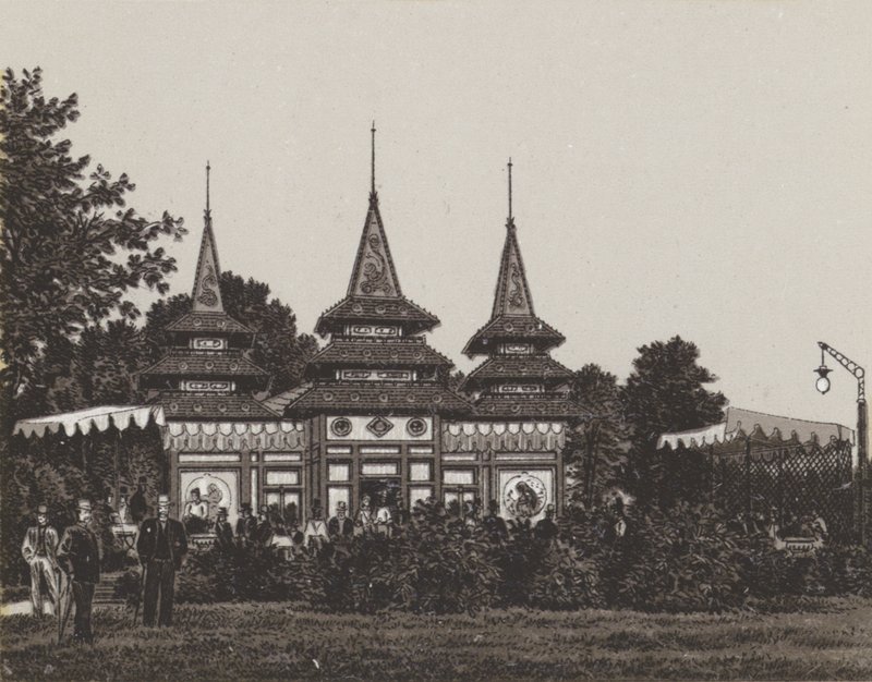Japon Porselen Köşk Balıkçıları (taş) by German School