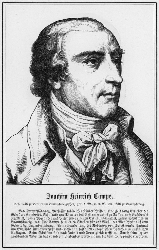 Joachim Heinrich Campe (gravür) by German School