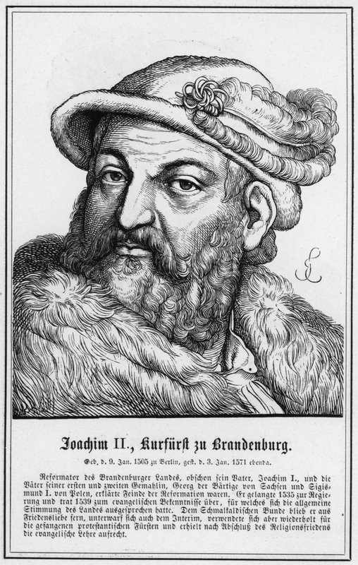 Joachim II, Brandenburg Seçmeni (gravür) by German School