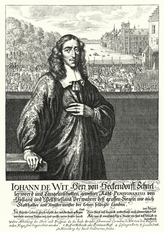 Johan de Witt, Hollandalı politikacı (gravür) by German School