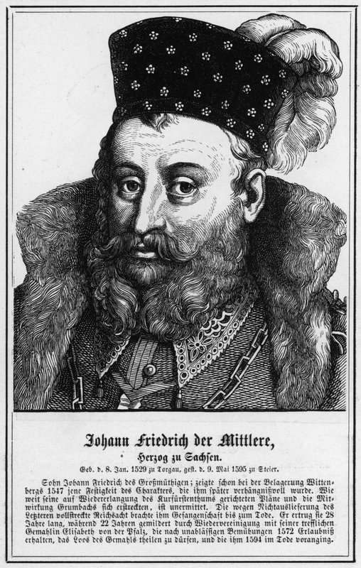 Johann Friedrich Orta, Saksonya Dükü (gravür) by German School