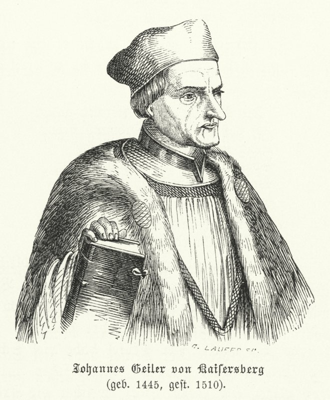 Johann Geiler von Kaisersberg, İsviçreli rahip ve ilahiyatçı (gravür) by German School