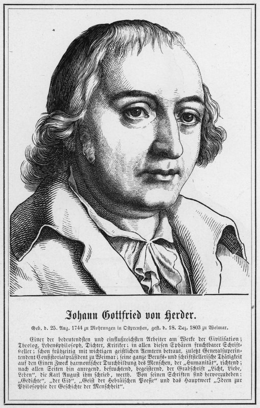 Johann Gottfried von Herder (gravür) by German School