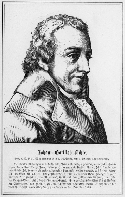 Johann Gottlieb Fichte (gravür) by German School