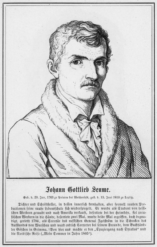 Johann Gottlieb Seume (gravür) by German School