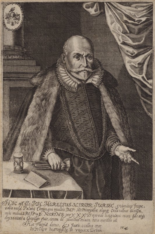 Johann Herel, Alman hukukçu (gravür) by German School