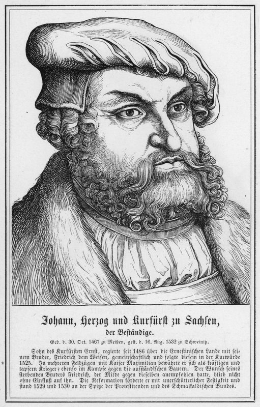Johann, Duke ve Saksonya Elector, Kalıcı (gravür) by German School