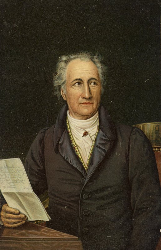 Johann Wolfgang von Goethe (1749-1832), Alman şair, romancı ve oyun yazarı (chromolitho) by German School