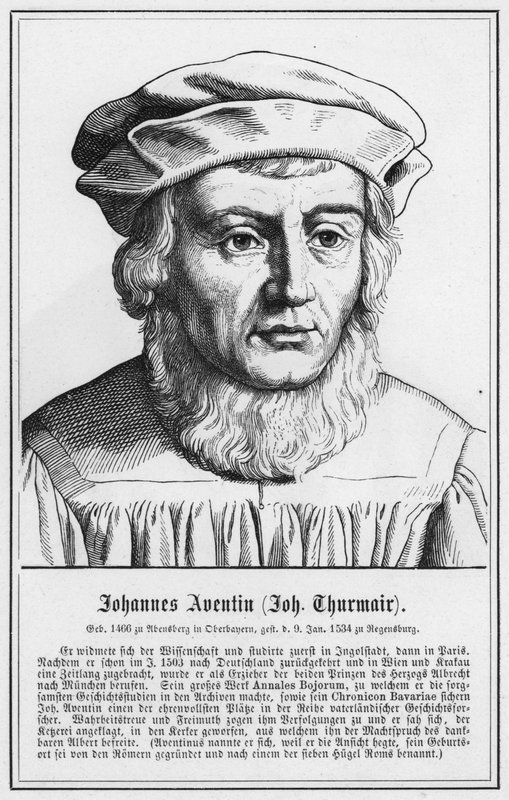 Johannes Aventin, Johannes Thurmair (gravür) by German School