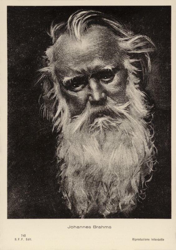 Johannes Brahms, Alman besteci ve piyanist (1833-1897) by German School