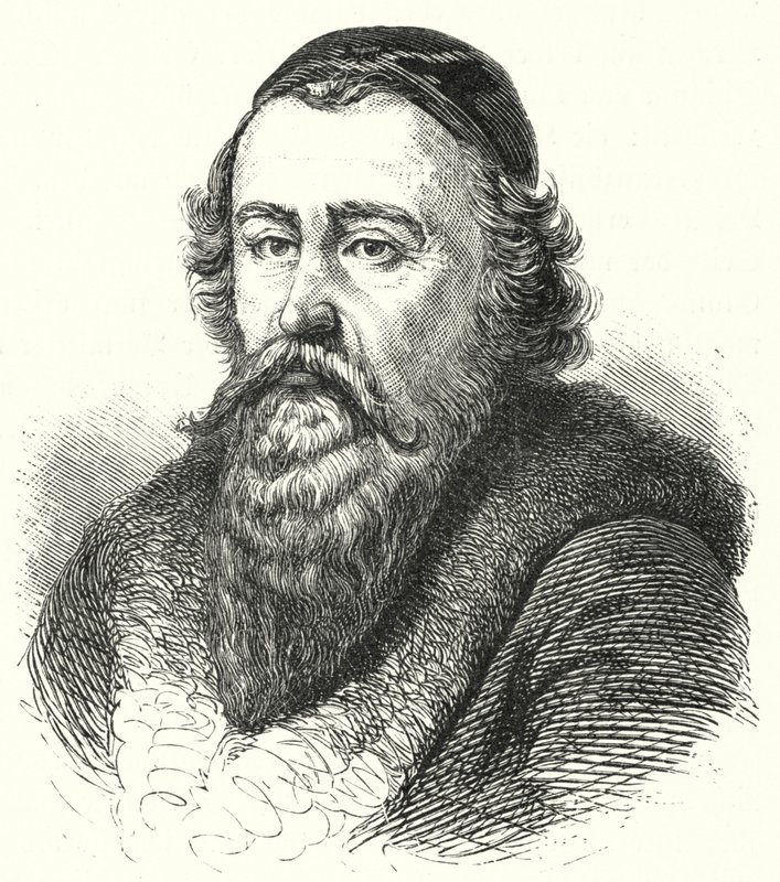John Amos Comenius, Moravyalı filozof ve ilahiyatçı (gravür) by German School