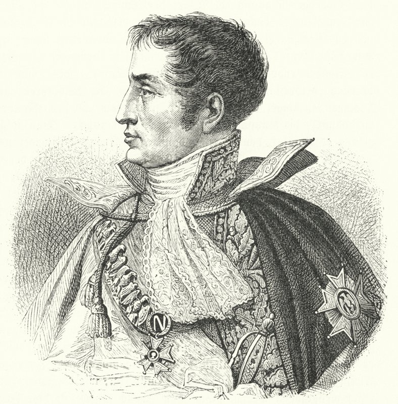 Joseph Bonaparte, İspanya Kralı I. Joseph olarak (gravür) by German School