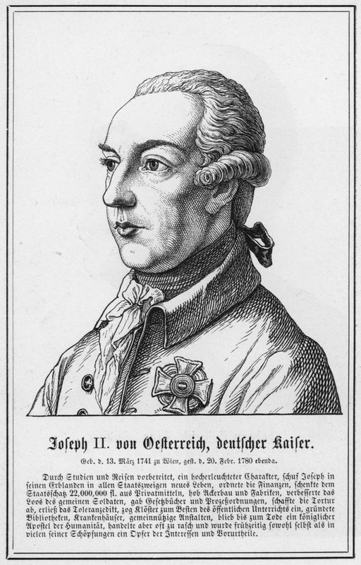 Avusturya Joseph II, Alman İmparatoru (gravür) by German School