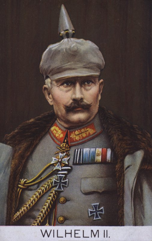 Almanya Kayzeri Wilhelm II askeri üniformasıyla (renkli lito) by German School
