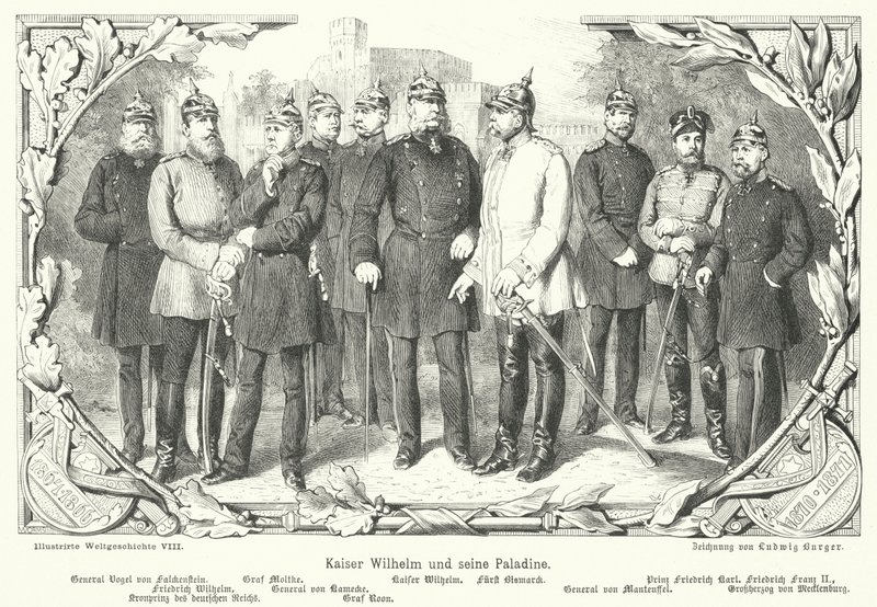Kaiser Wilhelm II ve şövalyeleri by German School