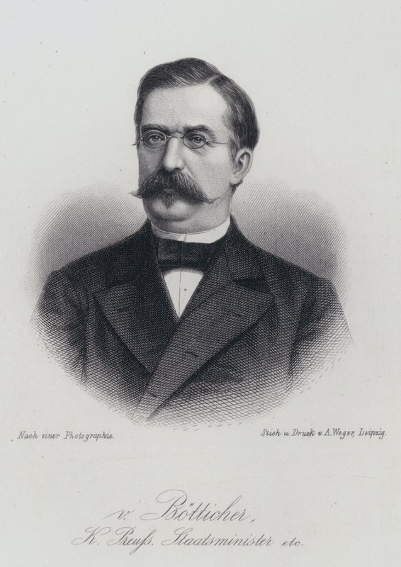 Karl Heinrich von Boetticher, Alman politikacı ve Rektör Yardımcısı (gravür) by German School