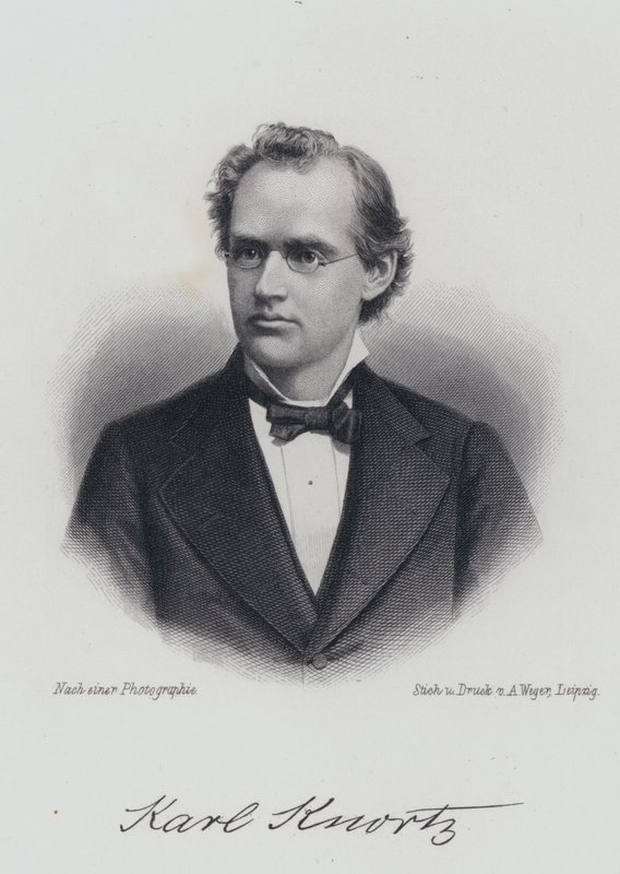 Karl Knortz, Alman-Amerikalı yazar (gravür) by German School