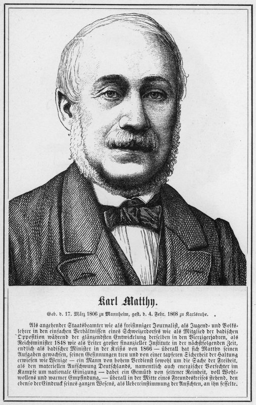 Karl Matthy (gravür) by German School