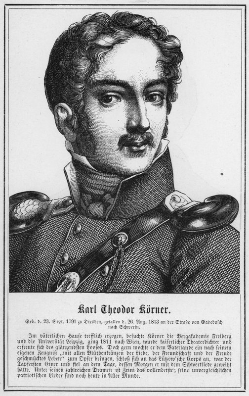 Karl Theodor Korner (gravür) by German School