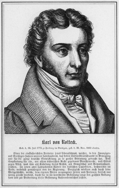 Karl von Rotteck (gravür) by German School