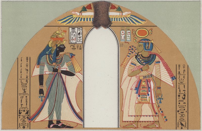 Kral Amenhotep I ve eşi by German School