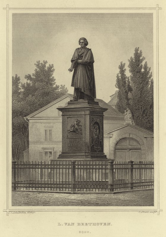 L van Beethoven, Bonn by German School