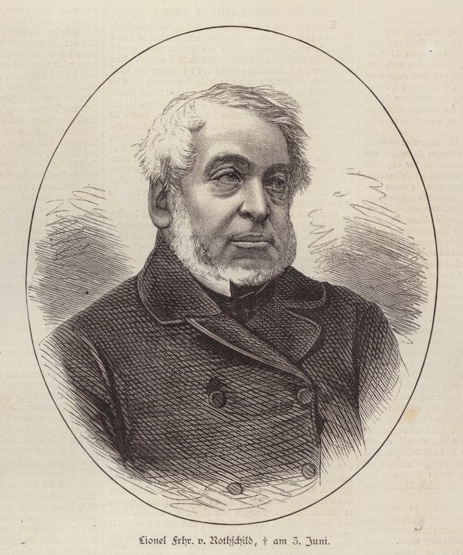 Lionel de Rothschild, İngiliz bankacı, politikacı ve hayırsever (gravür) by German School