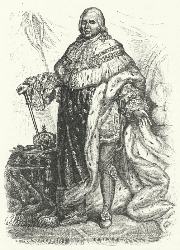 Louis XVIII, Fransa Kralı (gravür) by German School