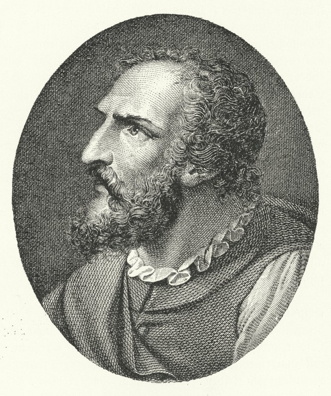 Ludovico Ariosto, İtalyan şair (gravür) by German School
