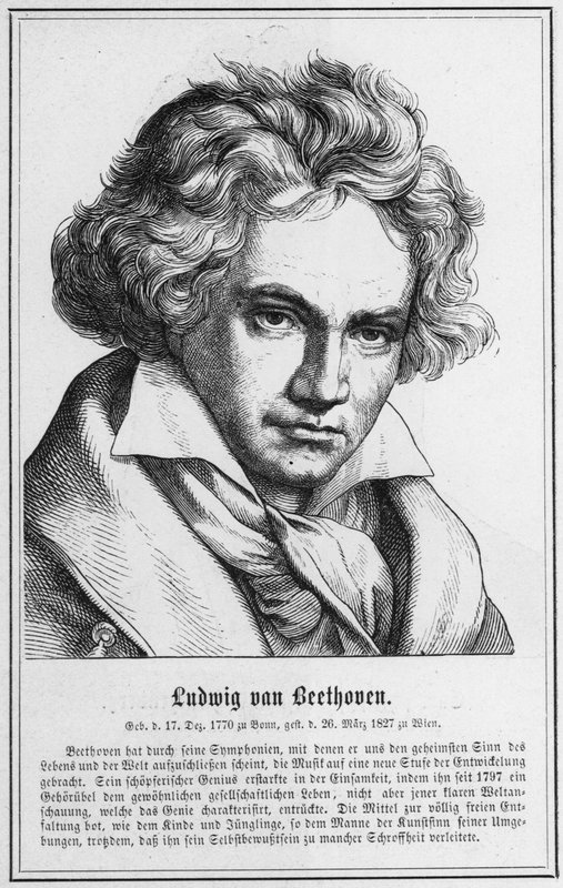 Ludwig van Beethoven (gravür) by German School