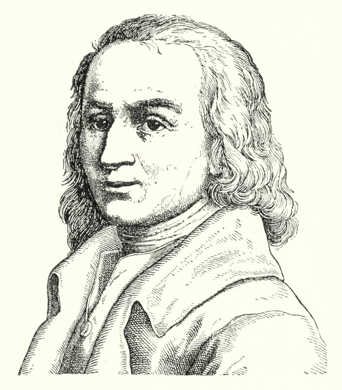Matthias Claudius, Alman şair ve gazeteci (gravür) by German School