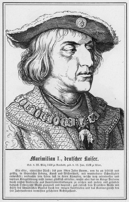 Maximilian I, Alman İmparatoru (gravür) by German School