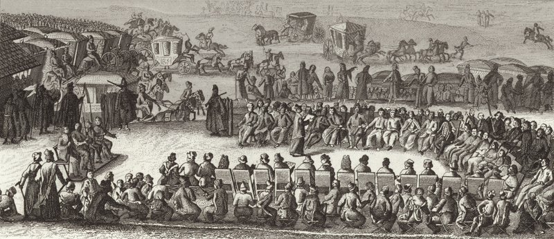 Polonya Ulusal Meclisi Toplantısı. Bilder-Atlas için İllüstrasyon (gravür) by German School