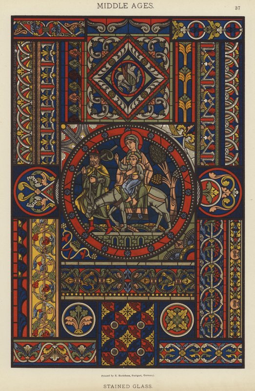 Orta Çağ, Vitray (renkli taş) by German School