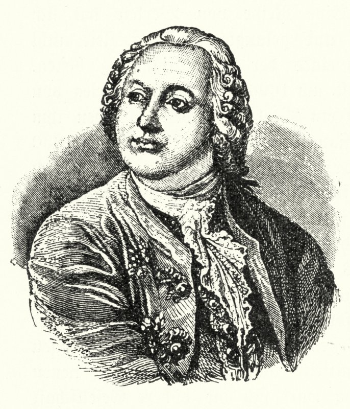 Mikhail Lomonosov, Rus yazar ve bilim adamı (gravür) by German School