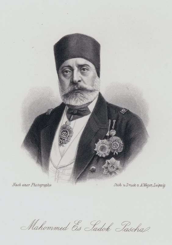 Muhammed III es-Sadık, Tunus Beyi (gravür) by German School