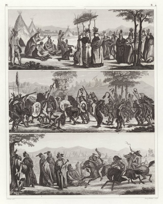 Kızılderili Kızılderilileri (gravür) by German School