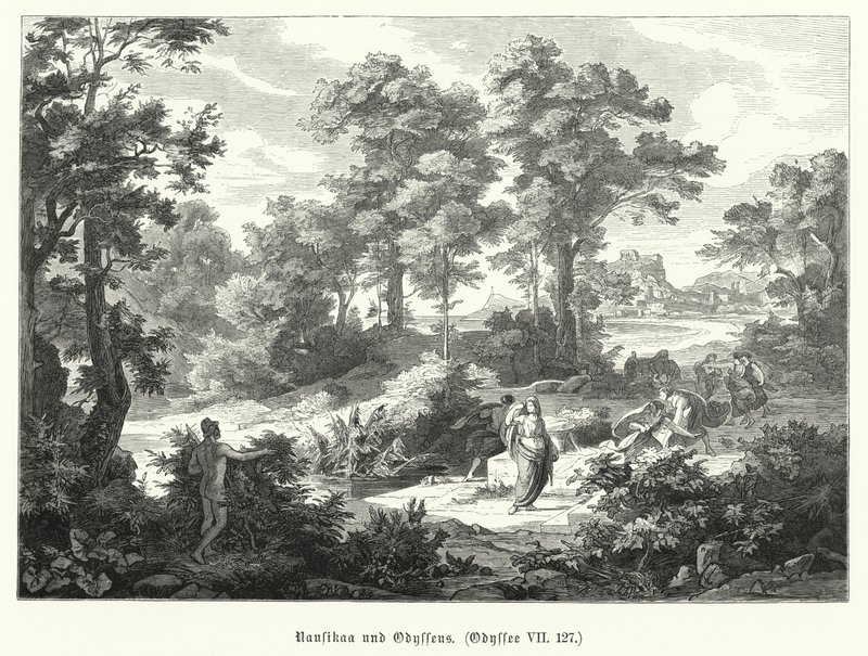 Nausicaa ve Odysseus, Homer
