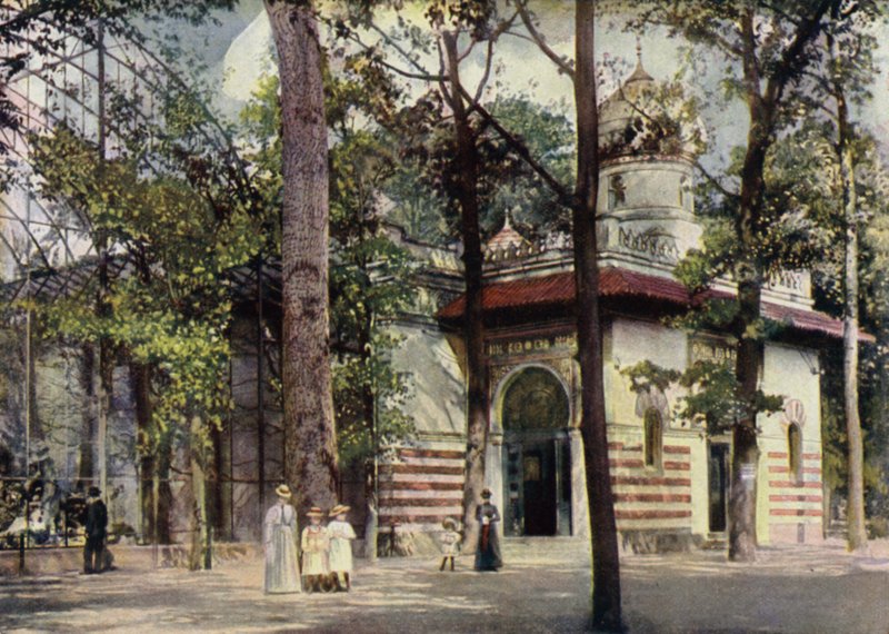 Yeni kuşhane, Berlin Zooloji Bahçesi, Almanya (renkli taş) by German School