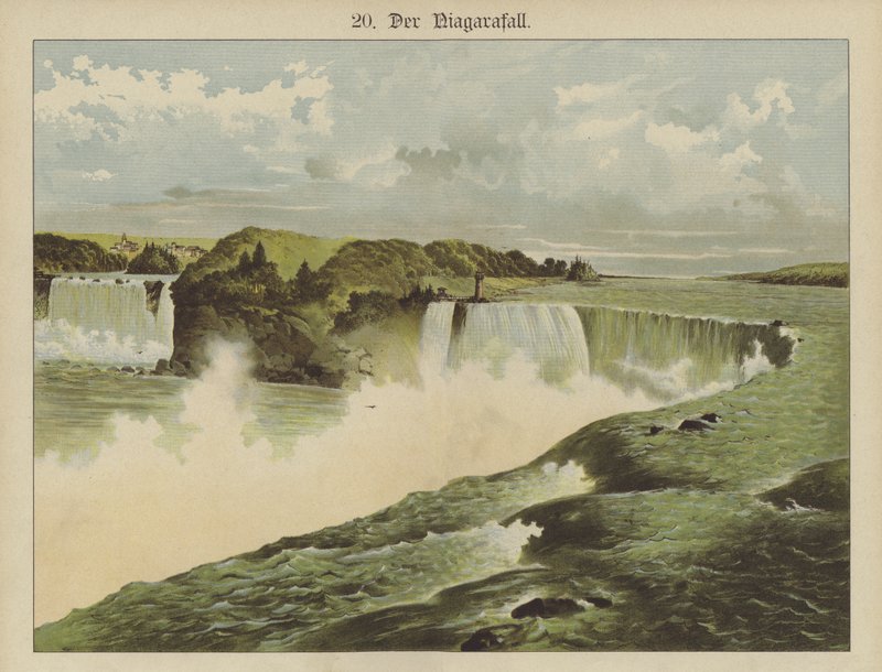 Niagara Şelalesi (renkli taş) by German School