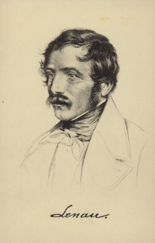 Nikolaus Lenau (1802-1850), Avusturyalı şair (lito) by German School