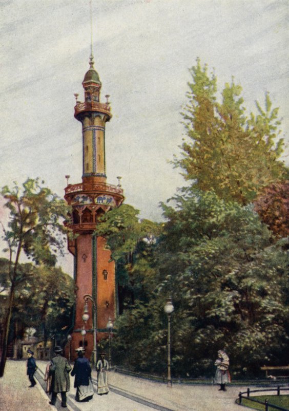 Gözlem kulesi, Berlin Hayvanat Bahçesi, Almanya (renkli taş) by German School