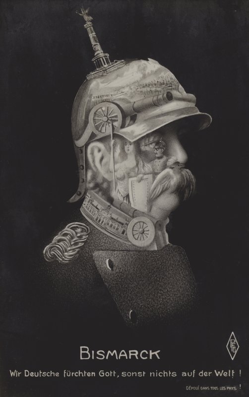 Otto von Bismarck, Alman devlet adamı (s/b fotoğraf) by German School